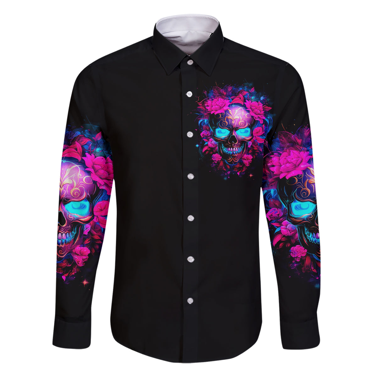 Sugar Skull Family Matching Short Sleeve Bodycon Dress and Hawaiian Shirt My Attitude Is As Big As My Butt You've Been Warned - Wonder Print Shop