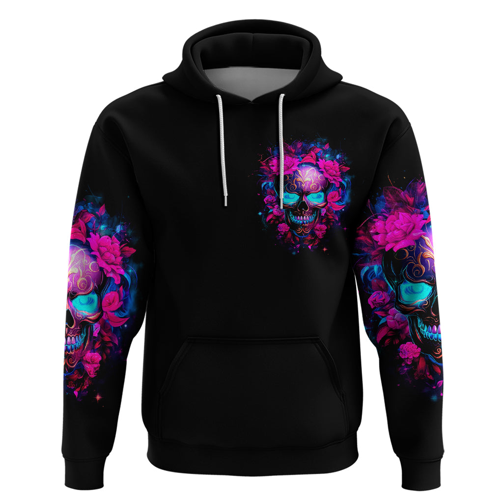Sugar Skull Hoodie My Attitude Is As Big As My Butt You've Been Warned - Wonder Print Shop