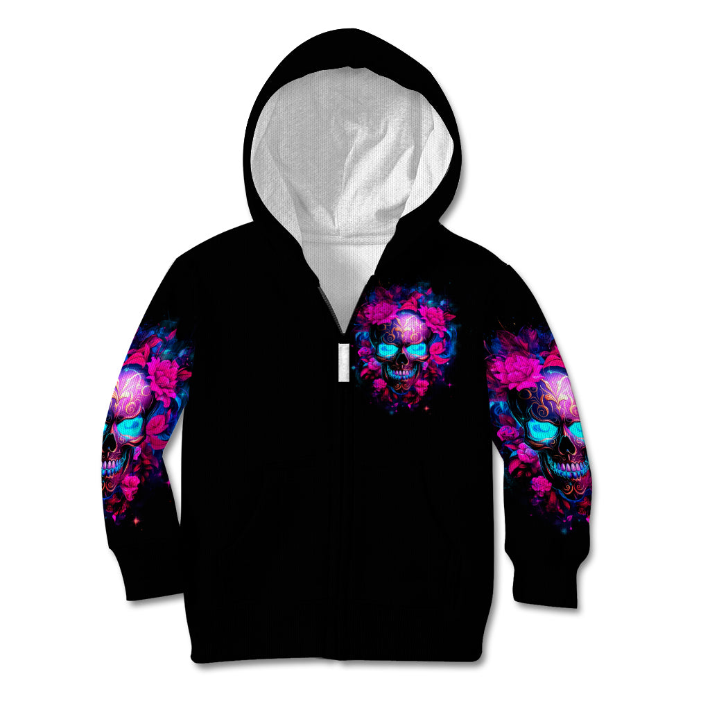 Sugar Skull Kid Hoodie My Attitude Is As Big As My Butt You've Been Warned - Wonder Print Shop