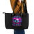 Sugar Skull Leather Tote Bag My Attitude Is As Big As My Butt You've Been Warned - Wonder Print Shop