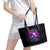 Sugar Skull Leather Tote Bag My Attitude Is As Big As My Butt You've Been Warned - Wonder Print Shop