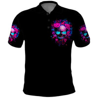 Sugar Skull Polo Shirt My Attitude Is As Big As My Butt You've Been Warned - Wonder Print Shop