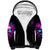 Sugar Skull Sherpa Hoodie My Attitude Is As Big As My Butt You've Been Warned - Wonder Print Shop