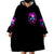 Sugar Skull Wearable Blanket Hoodie My Attitude Is As Big As My Butt You've Been Warned - Wonder Print Shop