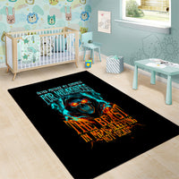 Flame Skull Area Rug Never Mistake My Kindness For Weakness The Beast In Me Is Sleeping Noe Dead - Wonder Print Shop