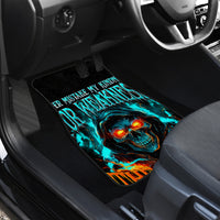 Flame Skull Car Mats Never Mistake My Kindness For Weakness The Beast In Me Is Sleeping Noe Dead - Wonder Print Shop