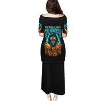 Flame Skull Family Matching Puletasi Dress and Hawaiian Shirt Never Mistake My Kindness For Weakness The Beast In Me Is Sleeping Noe Dead - Wonder Print Shop