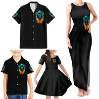 Flame Skull Family Matching Tank Maxi Dress and Hawaiian Shirt Never Mistake My Kindness For Weakness The Beast In Me Is Sleeping Noe Dead - Wonder Print Shop