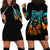 Flame Skull Hoodie Dress Never Mistake My Kindness For Weakness The Beast In Me Is Sleeping Noe Dead - Wonder Print Shop