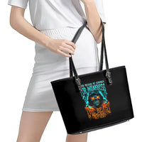 Flame Skull Leather Tote Bag Never Mistake My Kindness For Weakness The Beast In Me Is Sleeping Noe Dead - Wonder Print Shop