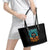 Flame Skull Leather Tote Bag Never Mistake My Kindness For Weakness The Beast In Me Is Sleeping Noe Dead - Wonder Print Shop