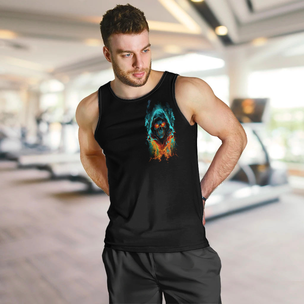 Flame Skull Men Tank Top Never Mistake My Kindness For Weakness The Beast In Me Is Sleeping Noe Dead - Wonder Print Shop