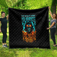 Flame Skull Quilt Never Mistake My Kindness For Weakness The Beast In Me Is Sleeping Noe Dead - Wonder Print Shop