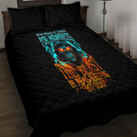 Flame Skull Quilt Bed Set Never Mistake My Kindness For Weakness The Beast In Me Is Sleeping Noe Dead - Wonder Print Shop