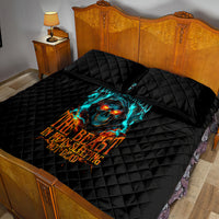 Flame Skull Quilt Bed Set Never Mistake My Kindness For Weakness The Beast In Me Is Sleeping Noe Dead - Wonder Print Shop