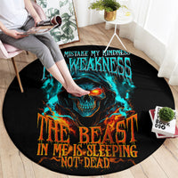 flame-skull-round-carpet-never-mistake-my-kindness-for-weakness-the-beast-in-me-is-sleeping-noe-dead