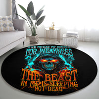 flame-skull-round-carpet-never-mistake-my-kindness-for-weakness-the-beast-in-me-is-sleeping-noe-dead