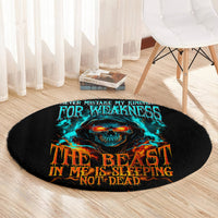 flame-skull-round-carpet-never-mistake-my-kindness-for-weakness-the-beast-in-me-is-sleeping-noe-dead