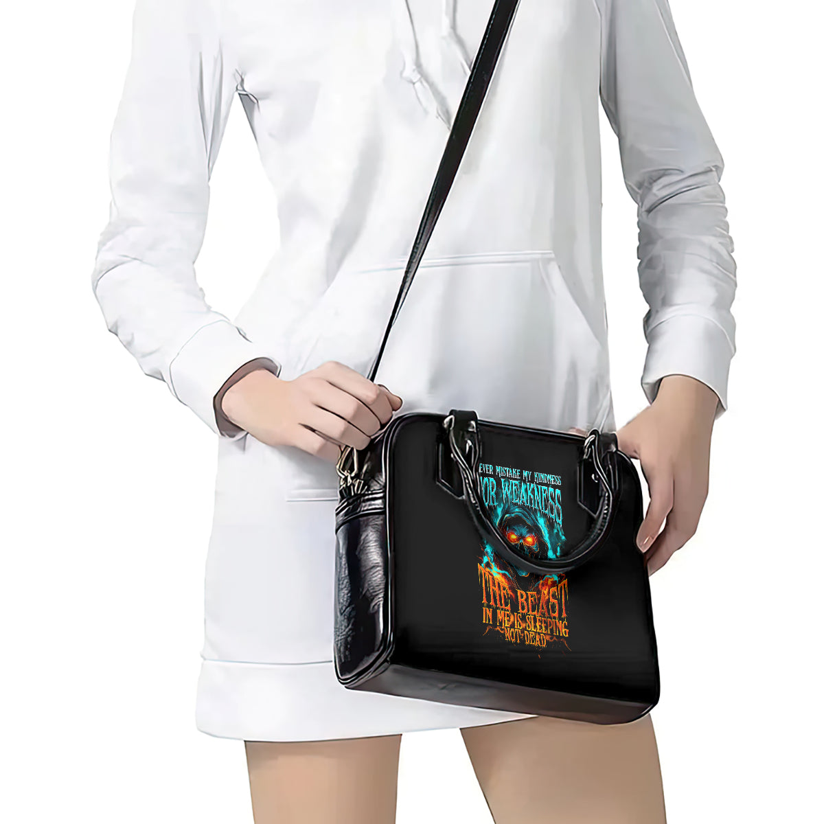 flame-skull-shoulder-handbag-never-mistake-my-kindness-for-weakness-the-beast-in-me-is-sleeping-noe-dead