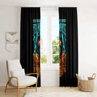 Flame Skull Window Curtain Never Mistake My Kindness For Weakness The Beast In Me Is Sleeping Noe Dead - Wonder Print Shop