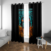 Flame Skull Window Curtain Never Mistake My Kindness For Weakness The Beast In Me Is Sleeping Noe Dead - Wonder Print Shop