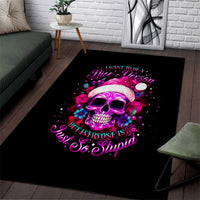 Sugar Skull Santa Area Rug I Wan't To Be A Nice Person But Everyone Is Just So Stupid - Wonder Print Shop