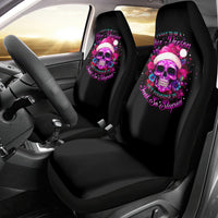 Sugar Skull Santa Car Seat Cover I Wan't To Be A Nice Person But Everyone Is Just So Stupid - Wonder Print Shop