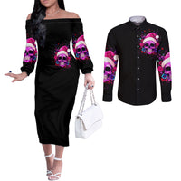 sugar-skull-santa-couples-matching-off-the-shoulder-long-sleeve-dress-and-long-sleeve-button-shirt-i-want-to-be-a-nice-person-but-everyone-is-just-so-stupid