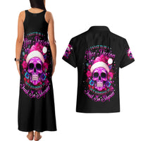 Sugar Skull Santa Couples Matching Tank Maxi Dress and Hawaiian Shirt I Wan't To Be A Nice Person But Everyone Is Just So Stupid - Wonder Print Shop
