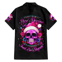 Sugar Skull Santa Family Matching Long Sleeve Bodycon Dress and Hawaiian Shirt I Wan't To Be A Nice Person But Everyone Is Just So Stupid - Wonder Print Shop