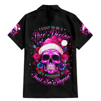 Sugar Skull Santa Family Matching Mermaid Dress and Hawaiian Shirt I Wan't To Be A Nice Person But Everyone Is Just So Stupid - Wonder Print Shop