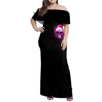Sugar Skull Santa Family Matching Off Shoulder Maxi Dress and Hawaiian Shirt I Wan't To Be A Nice Person But Everyone Is Just So Stupid - Wonder Print Shop