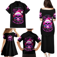 Sugar Skull Santa Family Matching Puletasi Dress and Hawaiian Shirt I Wan't To Be A Nice Person But Everyone Is Just So Stupid - Wonder Print Shop