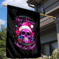 Sugar Skull Santa Garden Flag I Wan't To Be A Nice Person But Everyone Is Just So Stupid - Wonder Print Shop