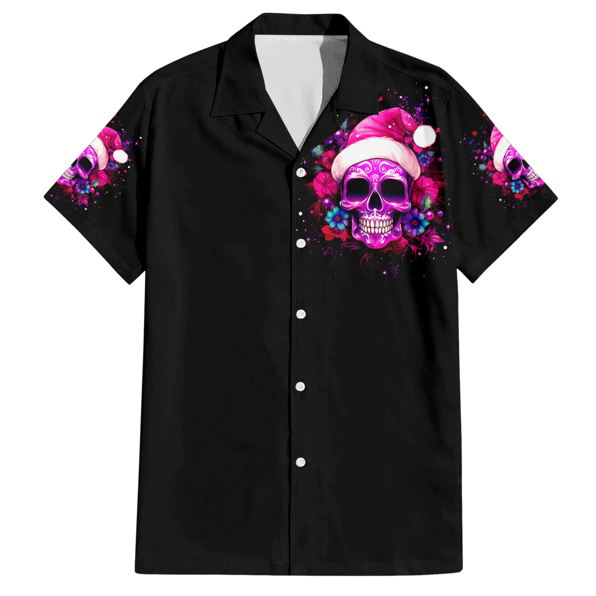 Sugar Skull Santa Hawaiian Shirt I Wan't To Be A Nice Person But Everyone Is Just So Stupid - Wonder Print Shop