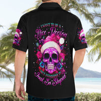 Sugar Skull Santa Hawaiian Shirt I Wan't To Be A Nice Person But Everyone Is Just So Stupid - Wonder Print Shop