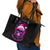 Sugar Skull Santa Leather Tote Bag I Wan't To Be A Nice Person But Everyone Is Just So Stupid - Wonder Print Shop