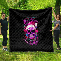 Sugar Skull Santa Quilt I Wan't To Be A Nice Person But Everyone Is Just So Stupid - Wonder Print Shop