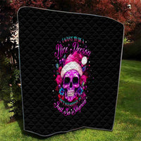 Sugar Skull Santa Quilt I Wan't To Be A Nice Person But Everyone Is Just So Stupid - Wonder Print Shop
