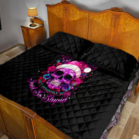 Sugar Skull Santa Quilt Bed Set I Wan't To Be A Nice Person But Everyone Is Just So Stupid - Wonder Print Shop