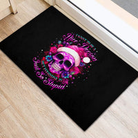 Sugar Skull Santa Rubber Doormat I Wan't To Be A Nice Person But Everyone Is Just So Stupid - Wonder Print Shop