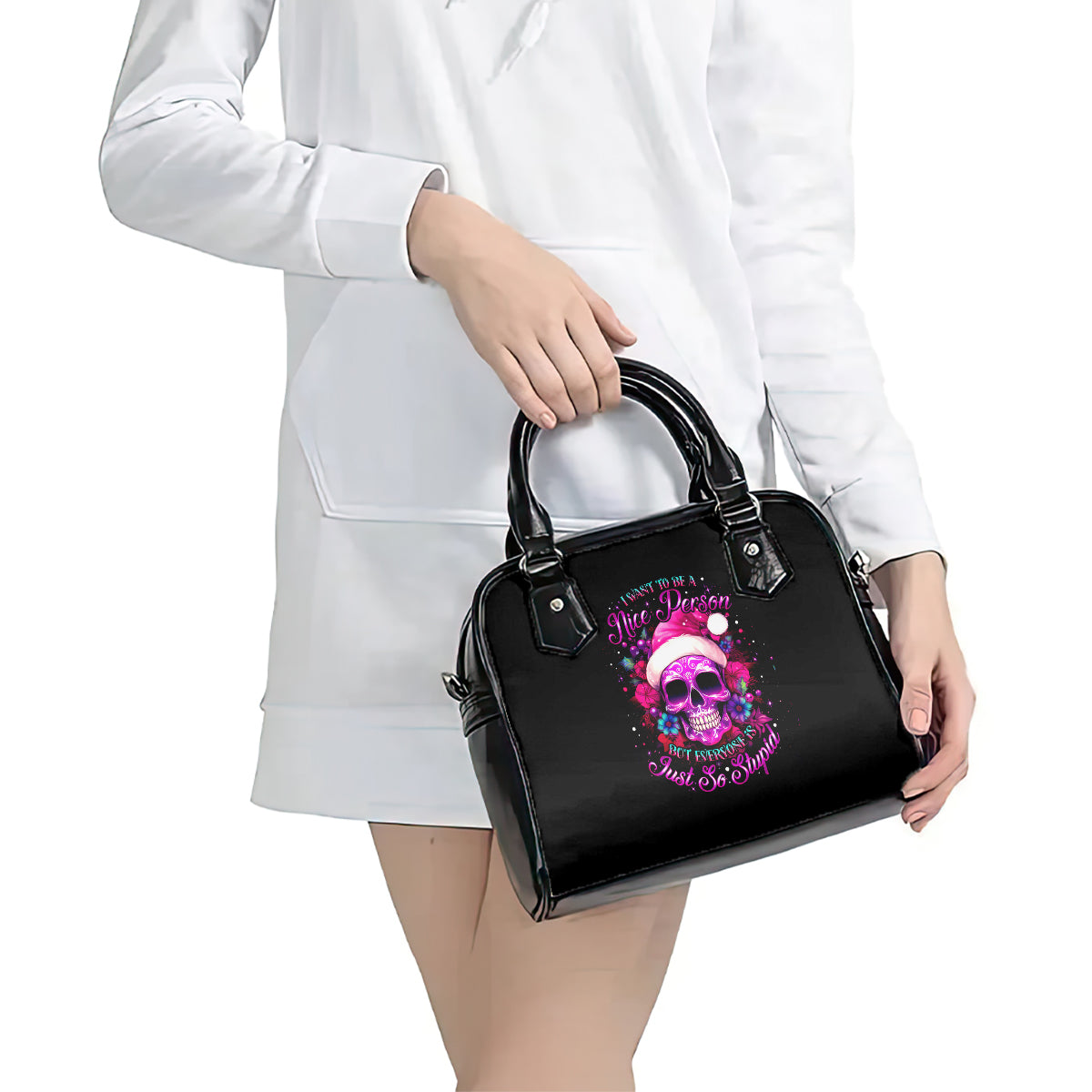 sugar-skull-santa-shoulder-handbag-i-want-to-be-a-nice-person-but-everyone-is-just-so-stupid