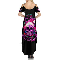 Sugar Skull Santa Summer Maxi Dress I Wan't To Be A Nice Person But Everyone Is Just So Stupid - Wonder Print Shop