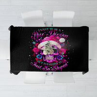 Sugar Skull Santa Tablecloth I Wan't To Be A Nice Person But Everyone Is Just So Stupid - Wonder Print Shop
