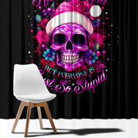 Sugar Skull Santa Window Curtain I Wan't To Be A Nice Person But Everyone Is Just So Stupid - Wonder Print Shop