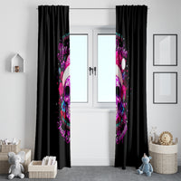 Sugar Skull Santa Window Curtain I Wan't To Be A Nice Person But Everyone Is Just So Stupid - Wonder Print Shop
