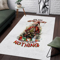 Skeleton Santa Claus Area Rug On The Naughty List And I Regret Nothing - Wonder Print Shop