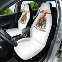 Skeleton Santa Claus Car Seat Cover On The Naughty List And I Regret Nothing - Wonder Print Shop