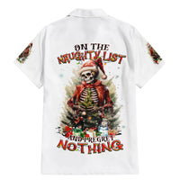 Skeleton Santa Claus Family Matching Mermaid Dress and Hawaiian Shirt On The Naughty List And I Regret Nothing - Wonder Print Shop