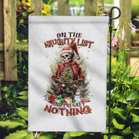 Skeleton Santa Claus Garden Flag On The Naughty List And I Regret Nothing - Wonder Print Shop
